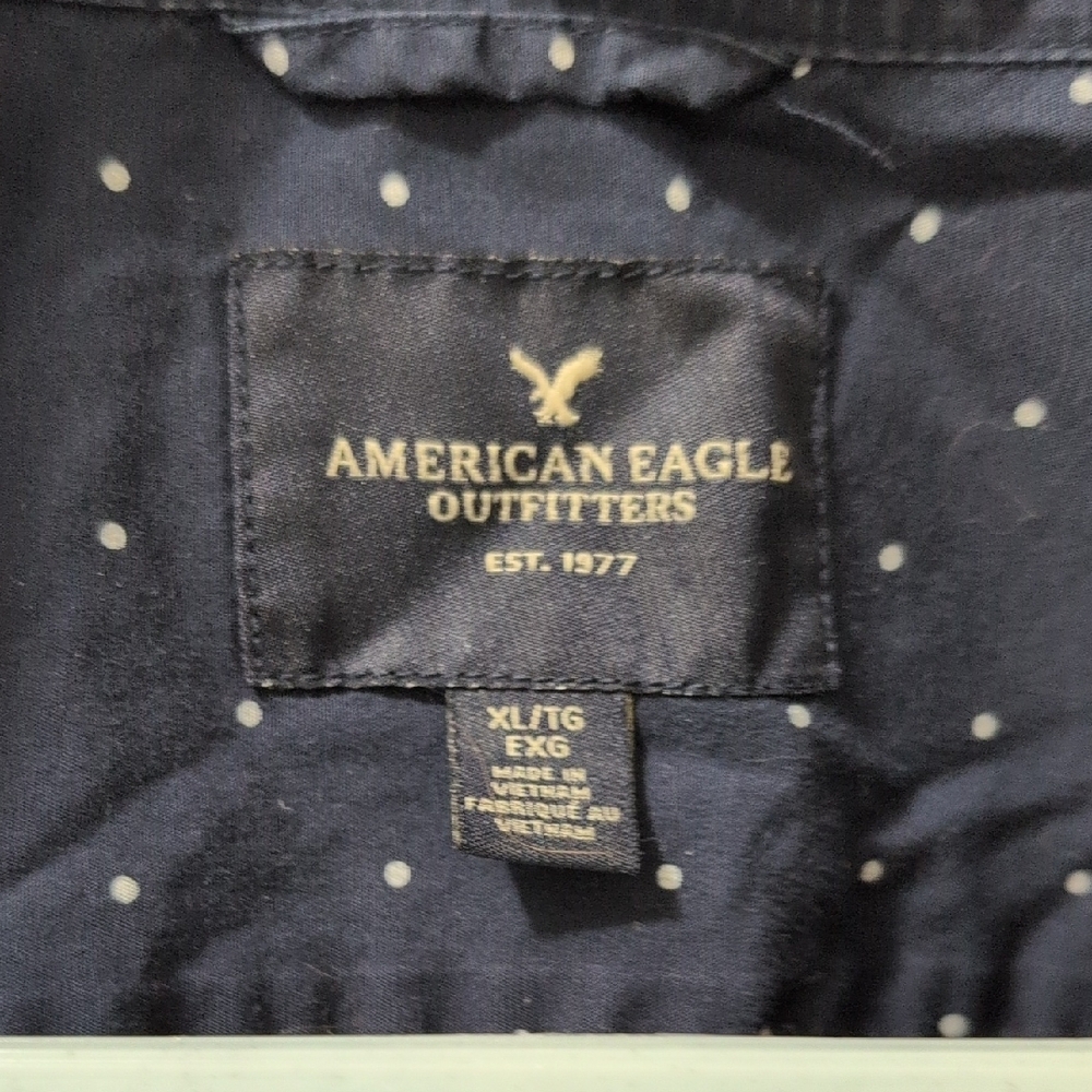 American Eagle Outfitters Boy's XL Navy Button Down Shirt - Picture 2 of 5